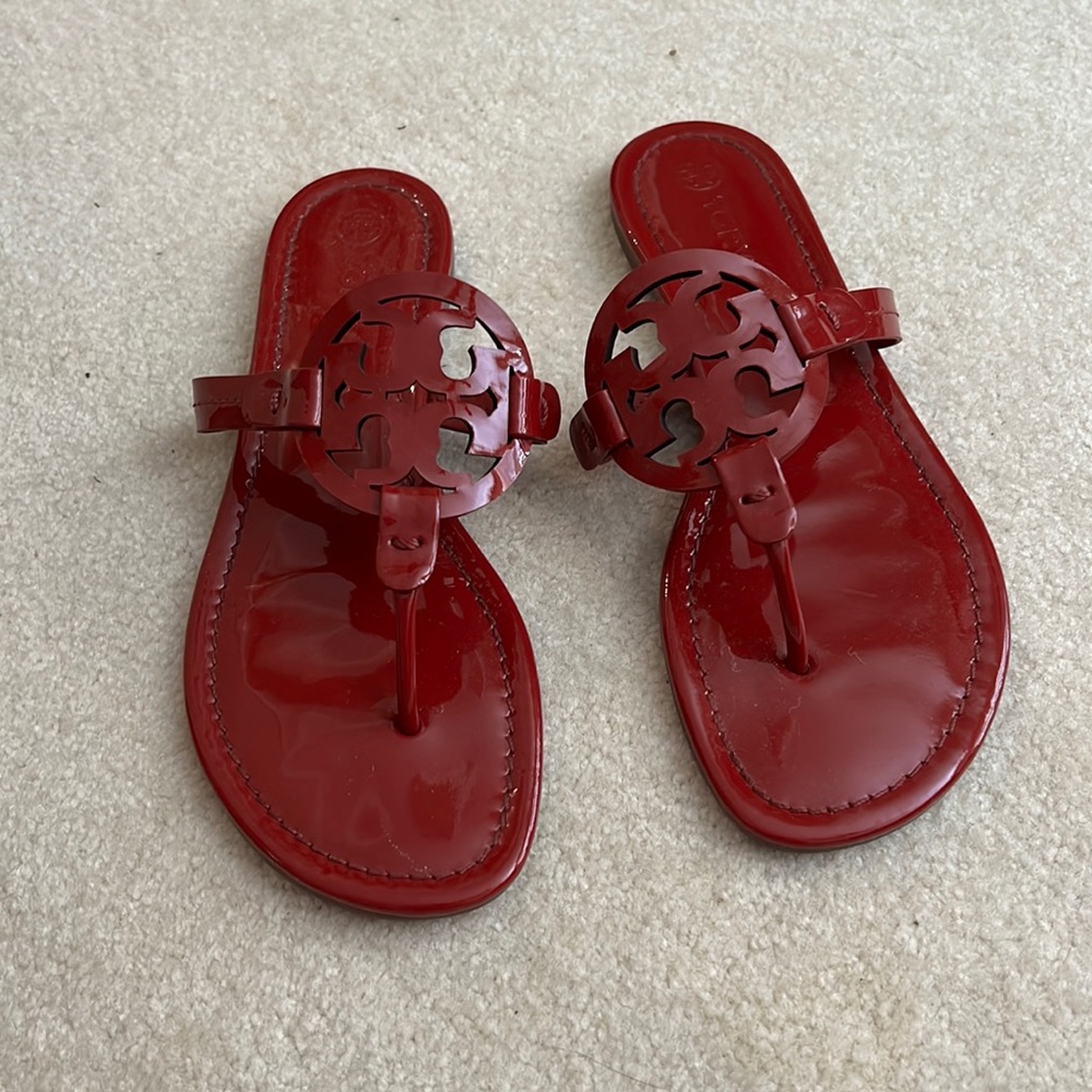 Women’s Tory Burch Miller Sandal in red patent leather